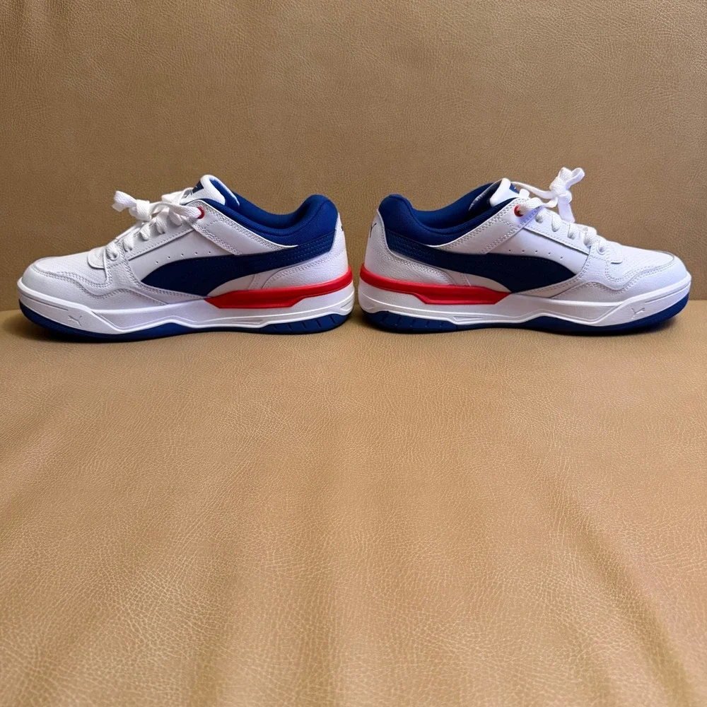 Puma Rebound Retro Mens White Blue Red Sneakers 400197-05 Size 9 - Picture 15 of 16